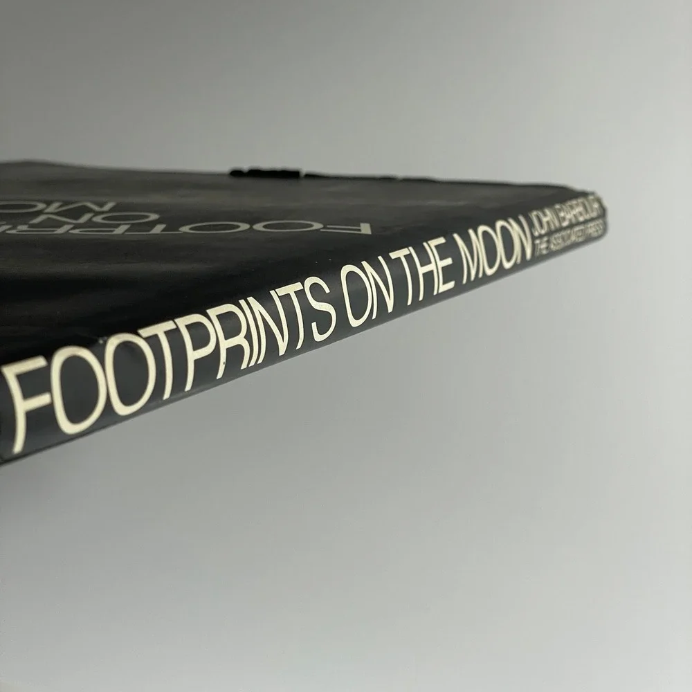 Footprints on the Moon Associated Press 1969 First Edition Apollo Space Book Map
